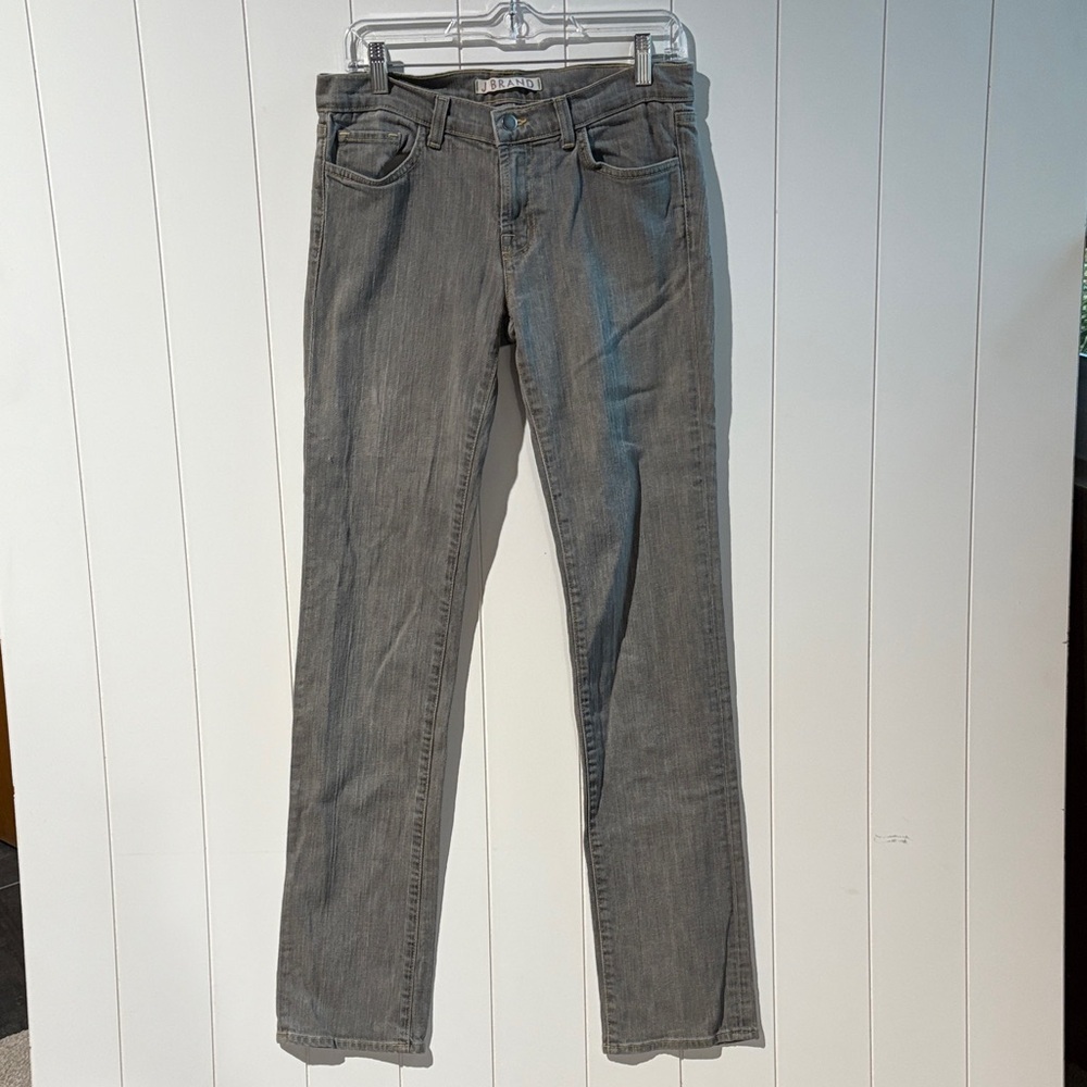 J Brand denim women’s gray jeans bootcut straight longer length 29